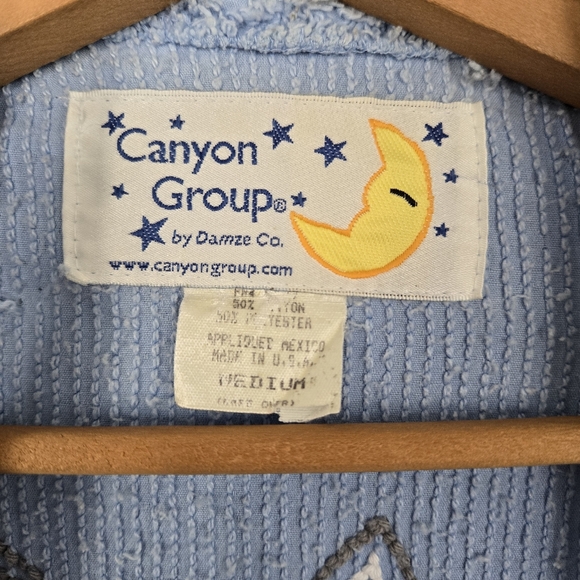 Vintage Canyon Group Rare Cat & Fishbone Robe Crazy Cat Lady 90s Cozycore Size M - Picture 2 of 15